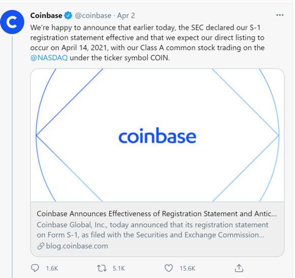 欧易 CEO Jay Hao：Coinbase 上市作为加密资产交易所仍处于早期市场探索阶段