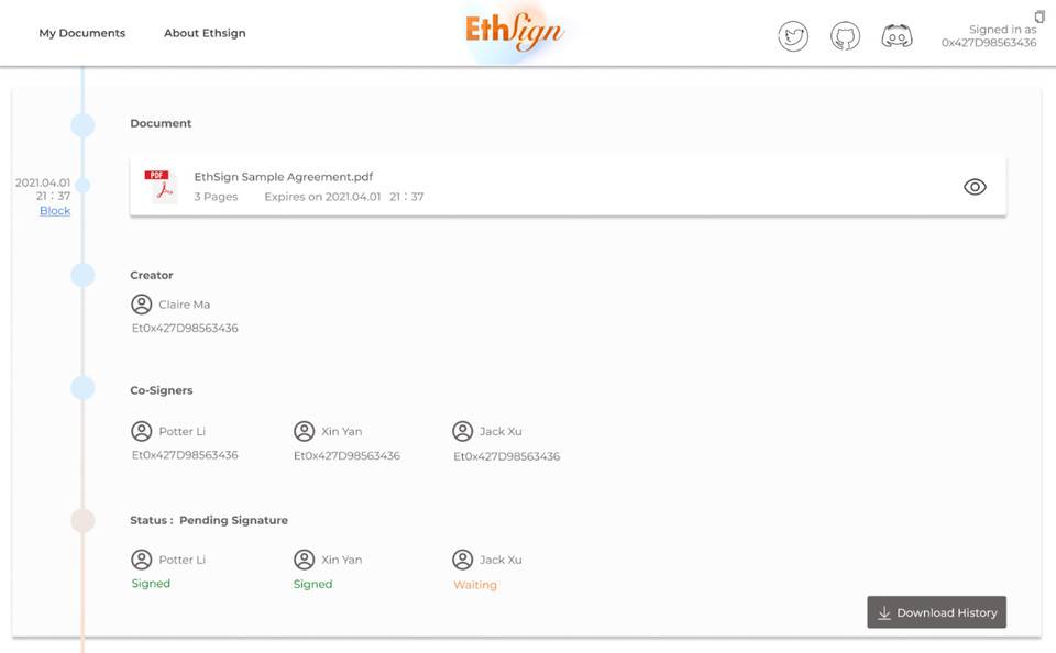 将电子签名服务带入加密世界：EthSign 了解一下